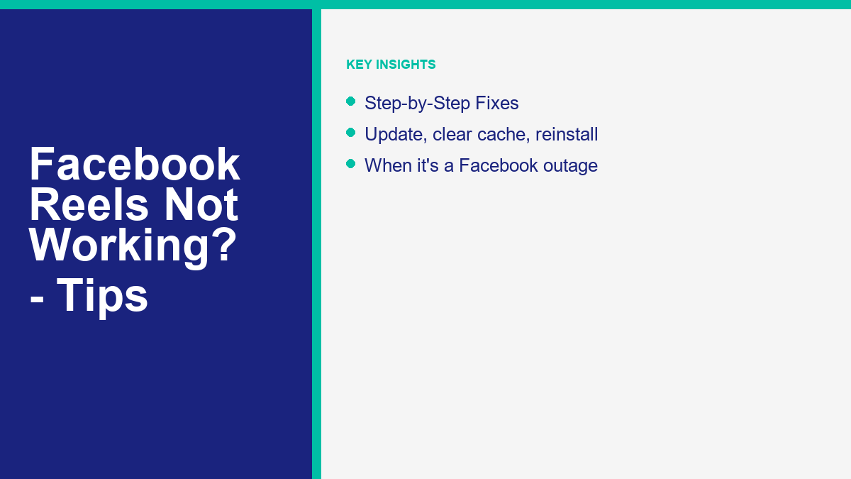 Facebook Reels Not Working in 2026? Causes and Fixes 2 Facebook Reels Not Working in 2026? Causes and Fixes - steps
