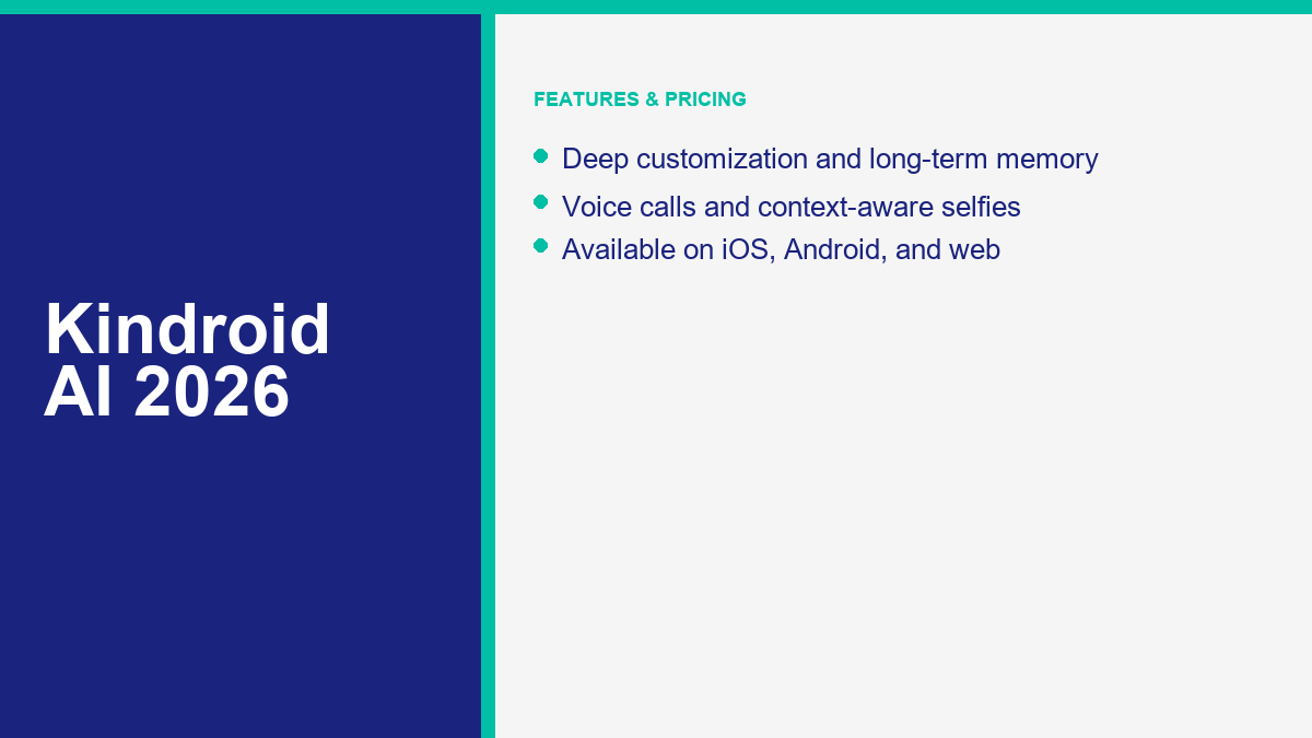 Kindroid AI in 2026: Companion App Guide, Pricing, and Safety 1 Kindroid AI companion app features in 2026
