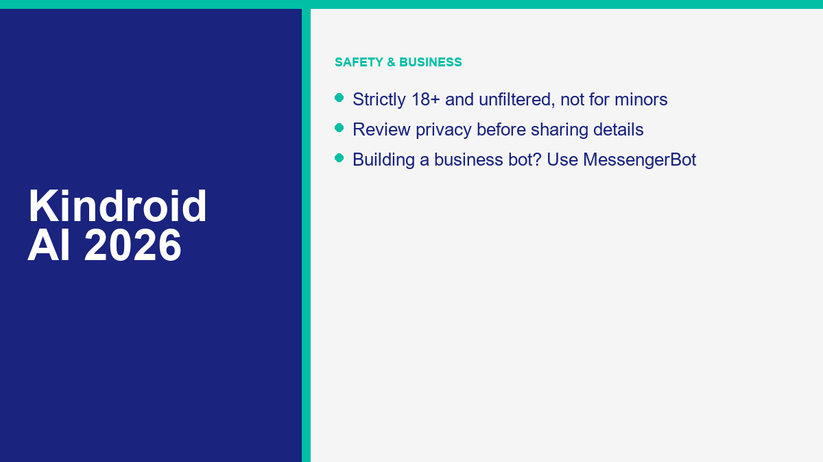 Kindroid AI in 2026: Companion App Guide, Pricing, and Safety 2 Kindroid AI versus MessengerBot for business automation