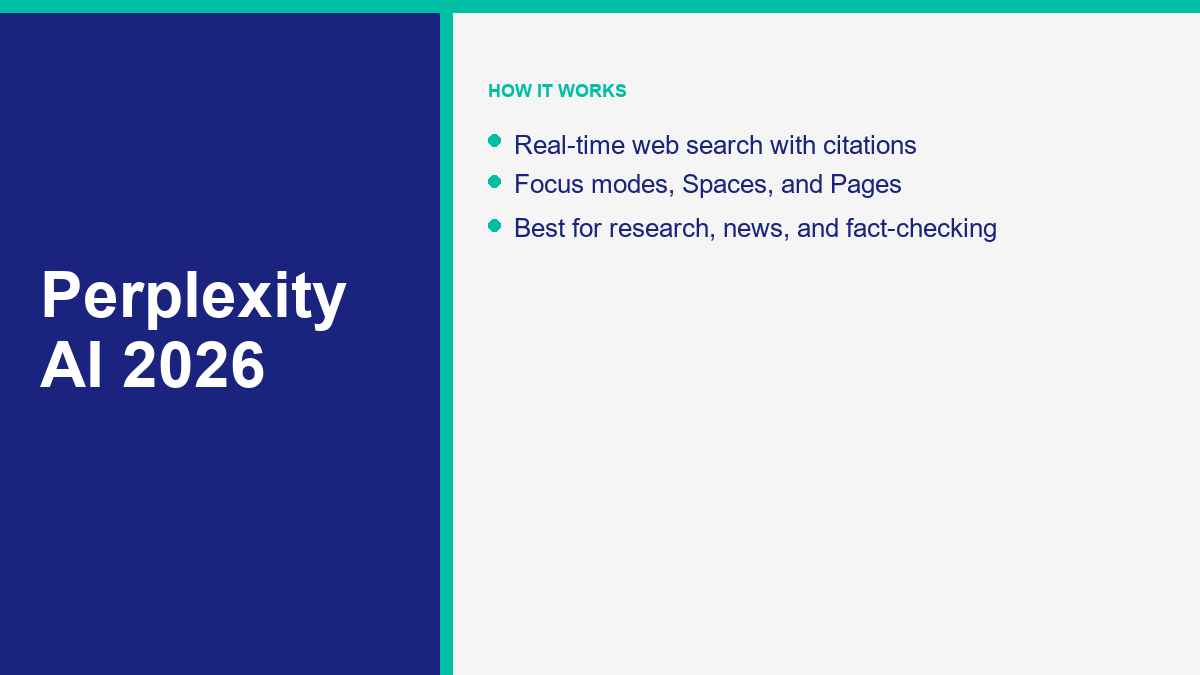 Perplexity AI in 2026: How the Answer Engine Works, Pricing, and Best Alternatives 1 How Perplexity AI answer engine works in 2026