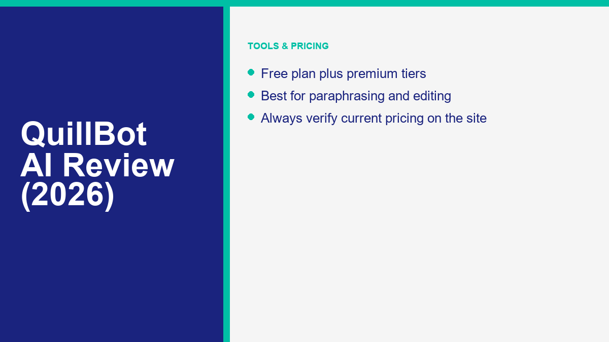 QuillBot AI features and pricing in 2026