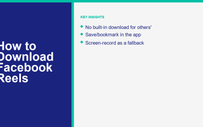 How to Download Facebook Reels in 2026 (Safely, Step-by-Step)