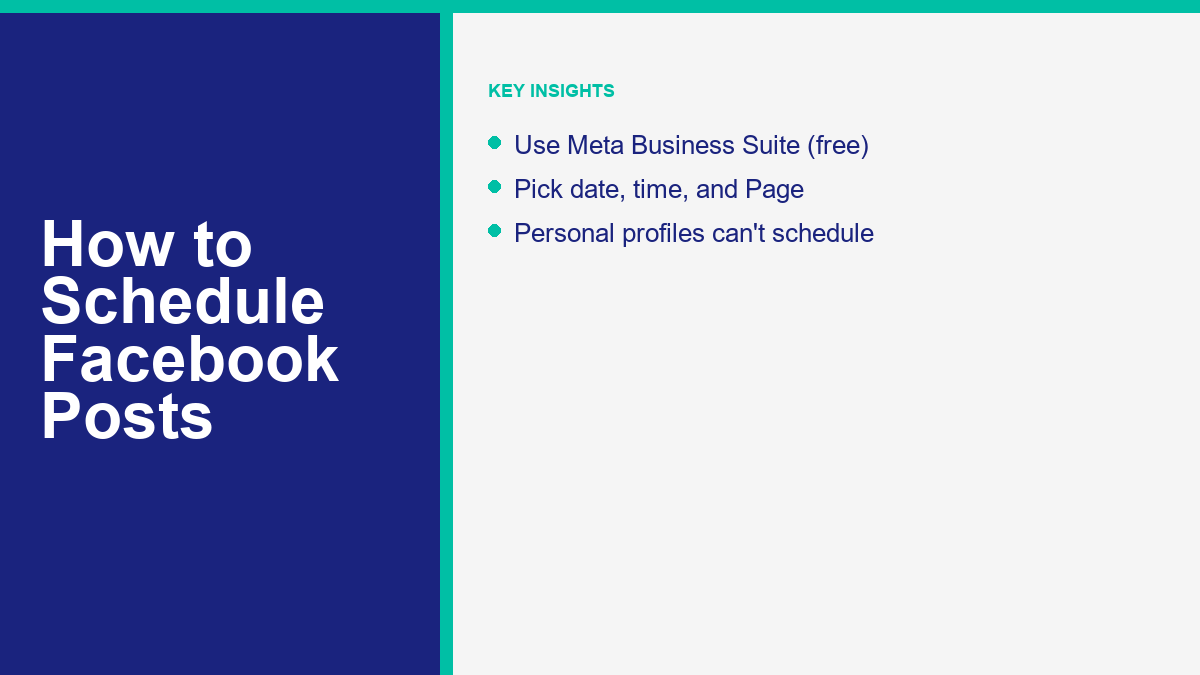 How to Schedule Facebook Posts in 2026 (Free Tools & Step-by-Step)