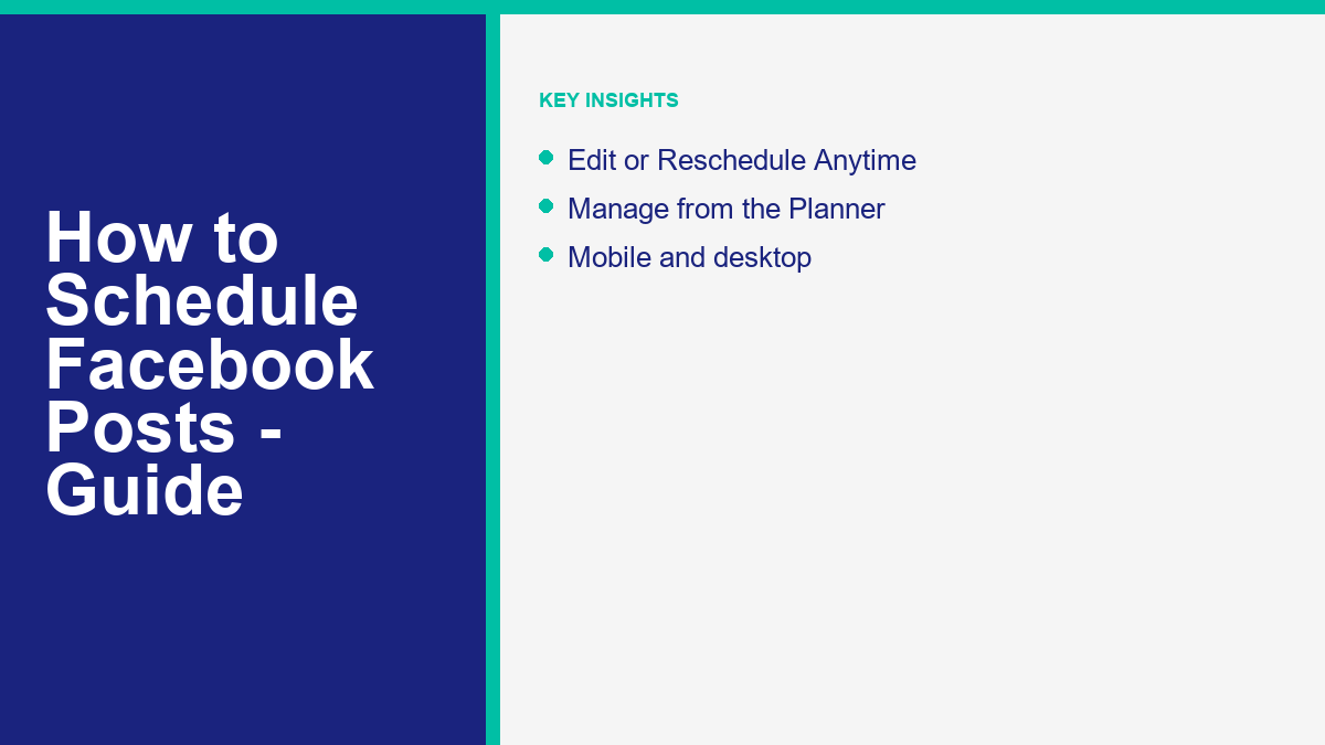 How to Schedule Facebook Posts in 2026 (Free Tools & Step-by-Step) - details