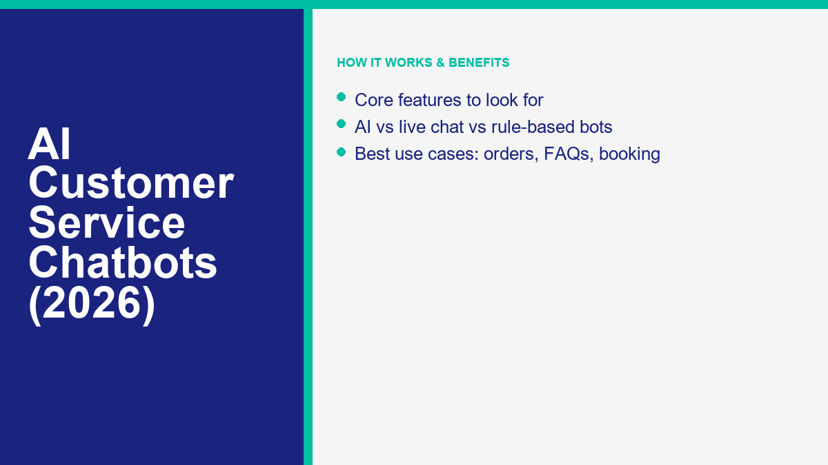 How AI customer service chatbots work in 2026