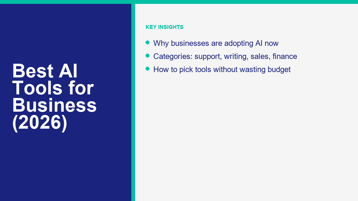 Best AI Tools for Business: Practical Operational Strategies for 2026