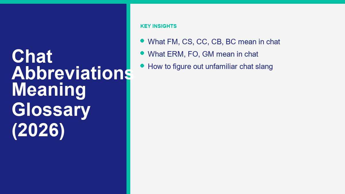 Chat Abbreviations Meaning: The Complete Texting Slang Glossary