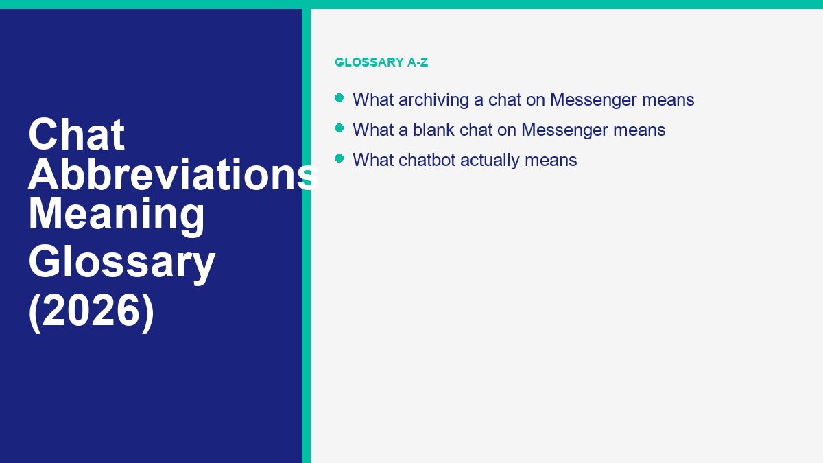 Glossary of common chat abbreviations and their meanings