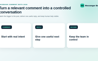Facebook Comment Bots: Legit Replies, Messenger Setup, and Spam Checks