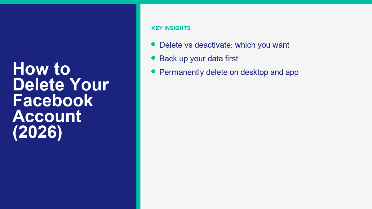 How to Delete Your Facebook Account: The Complete Step-by-Step Guide