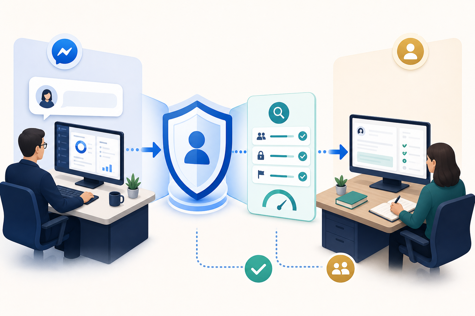 HR Chatbots: A Risk-Aware Evaluation Guide for 2026 1 HR chatbot governance workflow with privacy review, risk checks, and a human HR decision.