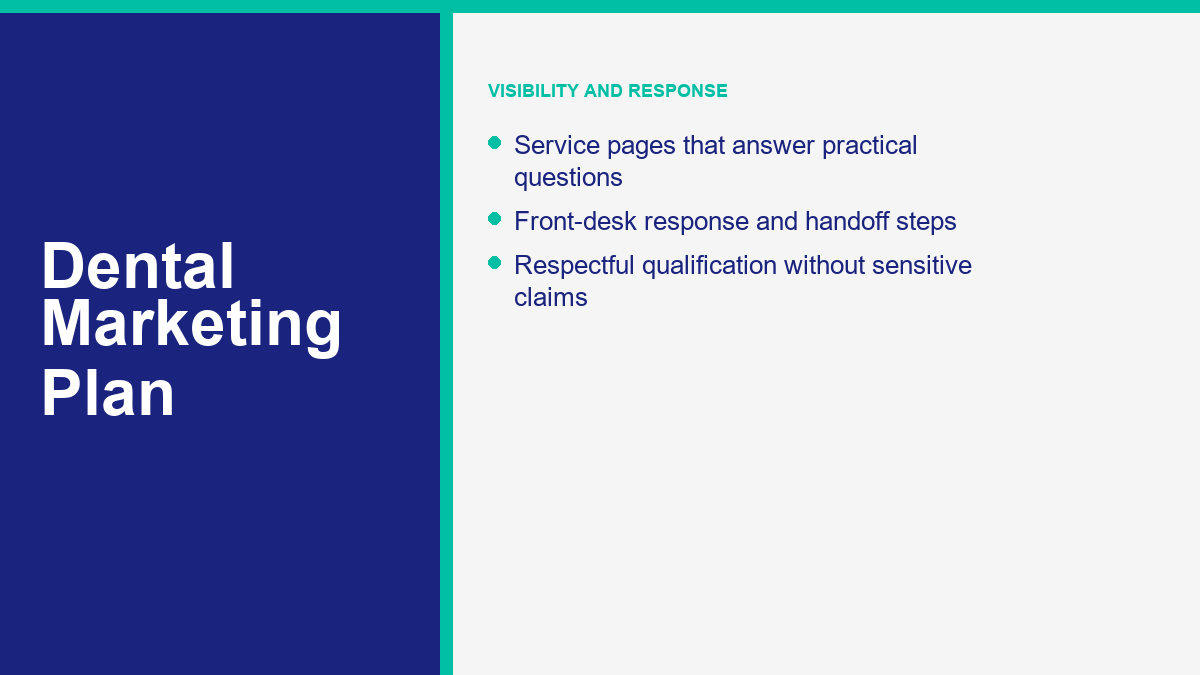 Dental Marketing: A Practical Plan for More Helpful Patient Inquiries 1 Dental marketing local visibility and inquiry workflow