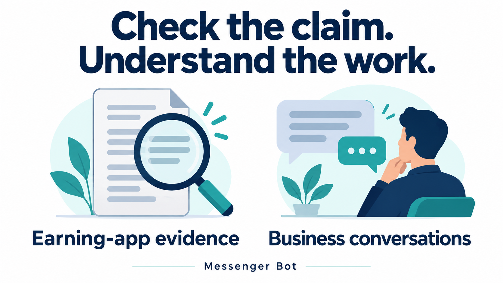 Earning-app evidence and business conversations are separate questions.