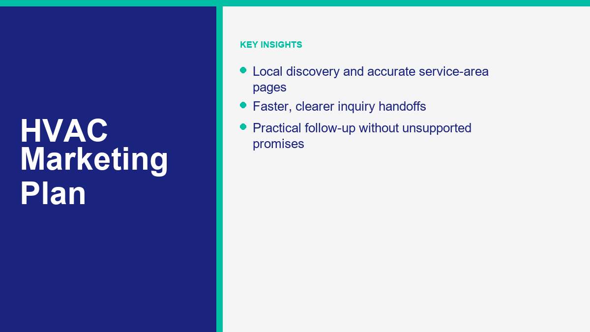 HVAC Marketing: A Practical Plan for Faster Lead Response and Better Booking Follow-Up HVAC Marketing: A Practical Plan for Faster Lead Response and Better Booking Follow-Up
